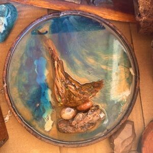 Driftwood Bird In a Metal Ring